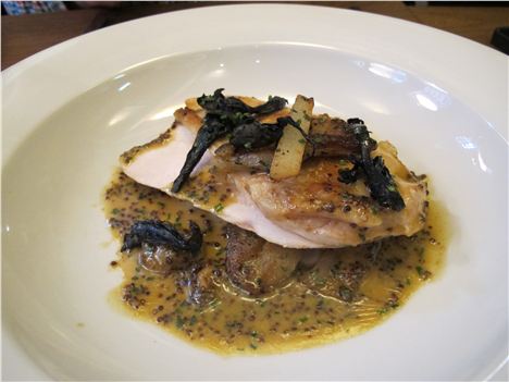 Poached Goosnargh chicken