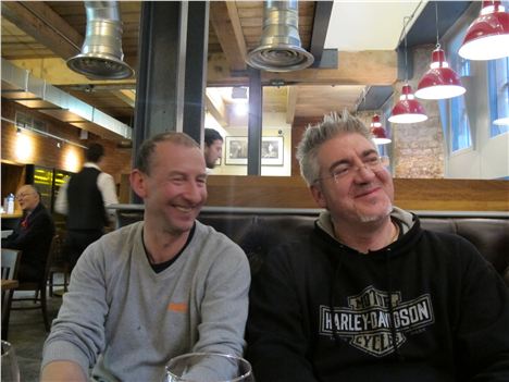 The boss, Roger Ward, on the right, and the foreman, Terry Anderson, for the building works on the left