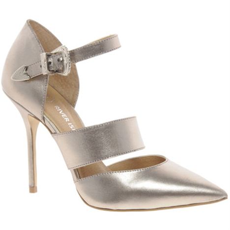 River Island Oboe Pointed Silver Shoes