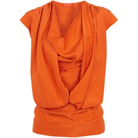 Vivienne Westwood Orange Silk Habotai Top
