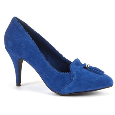 New Look Blue Tassel Court Shoes