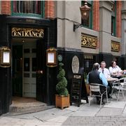 Sam's Chophouse Manchester Exterior With Tables