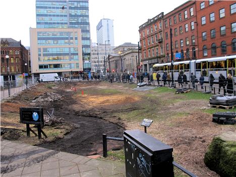 Where the trees stood with Art Gallery in the background