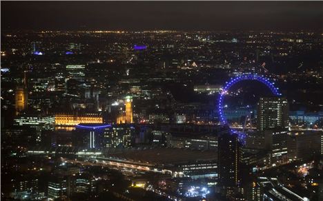 Houses Of Parliament By Night From The Shard