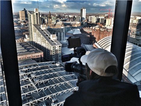 A Norwegian surveys the city from Cloud 23