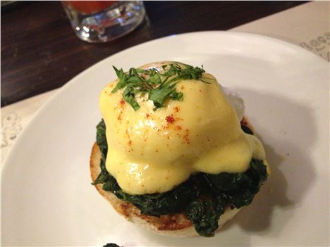 Eggs Florentine (£7.5) delicious and vigorous