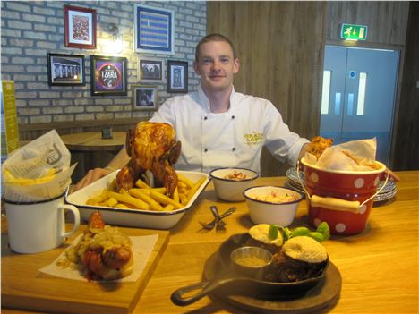 Head Chef Lewis Mcardle With His Beer-Flavoured Dishes