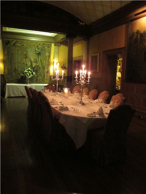 Castle Leslie Dining Room By Night