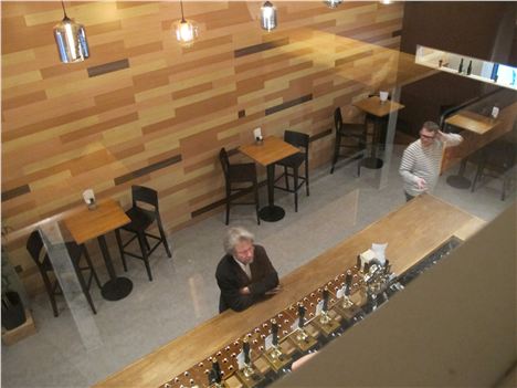 Venue from first floor booths showing Old Father Wine, Mr N Sowerby eyeing the ales