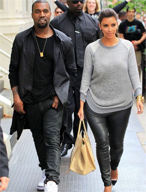 Kim Kardashian and Mr West Strolling Along the Morecambe prom