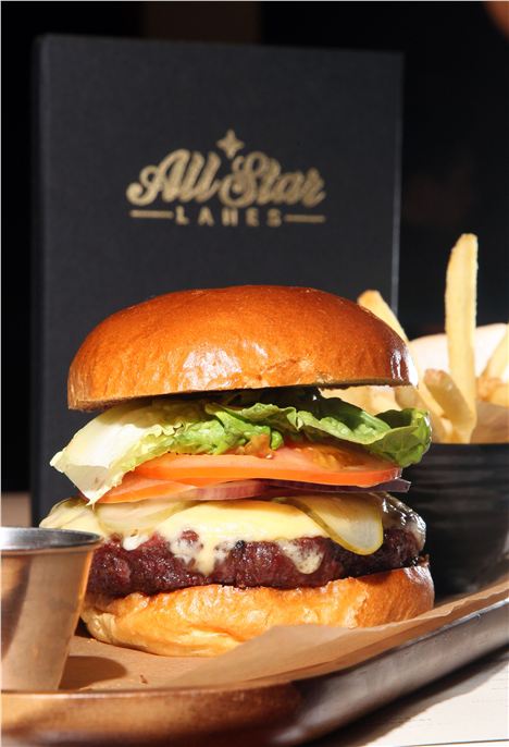 All Star Burger - filling, handsome and worth 25p to community funds as well