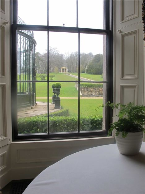 Looking Out At The Temple And Conservatory