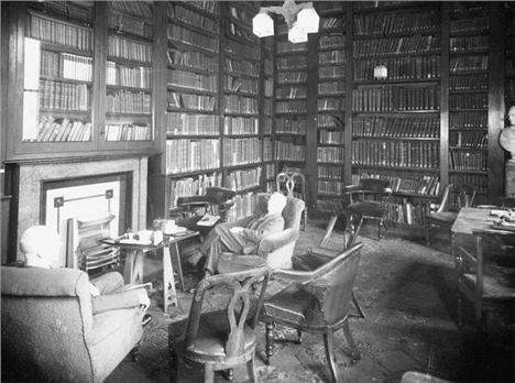 Portico Library and the private members room in 1934 with Sleuth's grandad and great grandad enjoying a good sing-song of the I Did It May Way backwards