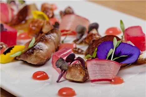 Roasted Foie Gras With Pickled Rhubarb