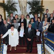 1 - Lcrbluebadge1405 - Group Shot Stairs