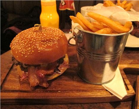 Classic 1/2lb burger and fries