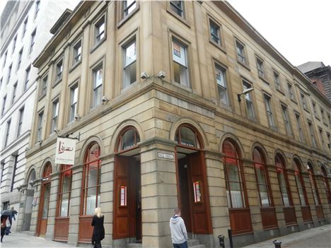 The handsome exterior of the former Manchester and Salford Bank from 1842