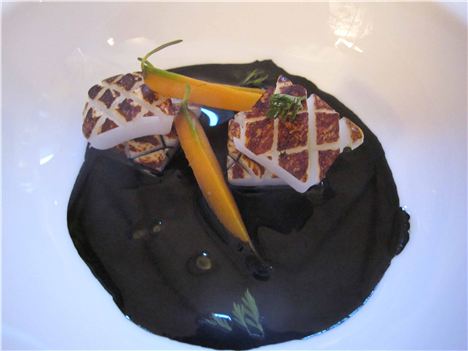 Sauteed Cuttlefish With A Reduction Of Its Own Juice And Carrots