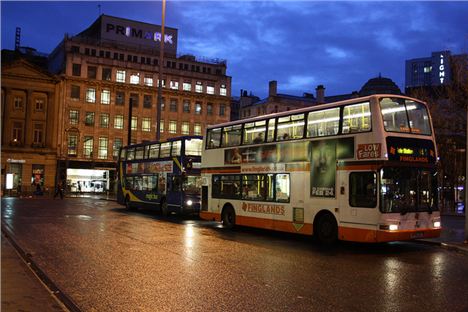 Piccadilly Gardens: Nightbuses