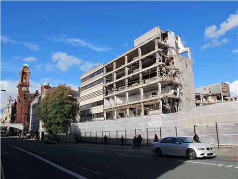 The BBC as it disappeared on Oxford Road