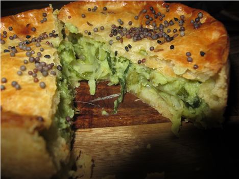 Inside the bubble & squeak pie at On The 7th