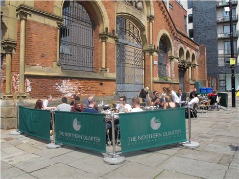 TNQ's terrace beneath the Fish Market gates