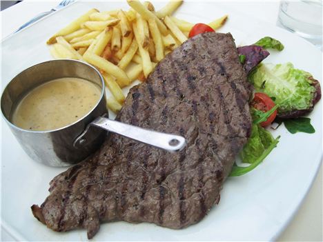 6oz steak frites (Lunch menu: £10.95 for 2 courses)