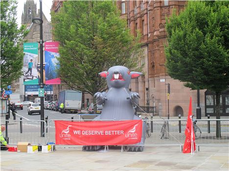 The rat is being used to symbolise companies 'ratting out' employees