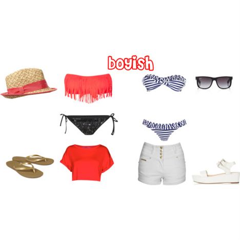 Swimwear for boyish figures