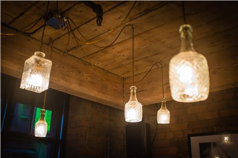 Whiskey jar hanging lanterns