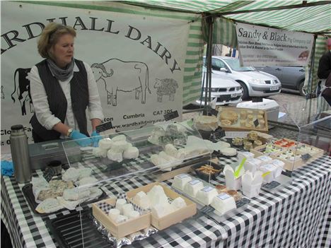 Cheese Stall At Farmers Market