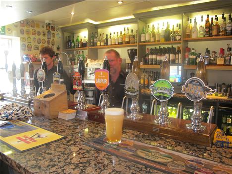 A Pint Settles In Tweedies Bar