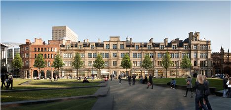 Cathedral Gardens facade after the changes