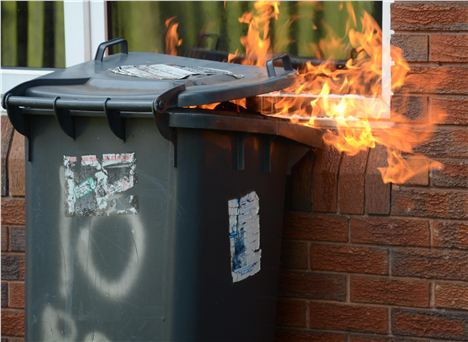 Wheelie bin fire