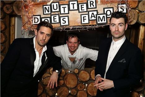 Nutter at Almost Famous with owner Beau and Liam Fray