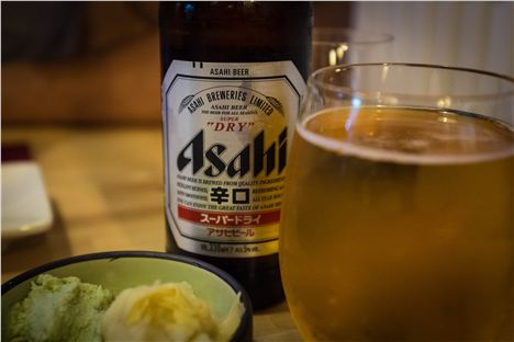 Asahi and beer goblet