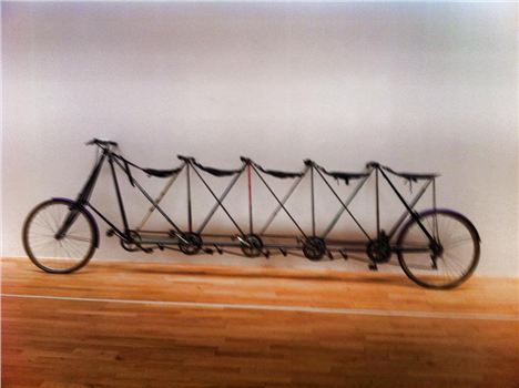 Simon Starling. Five-Man Pedersan, 2003. Made From 20 Vintage Bicycles. {Everydayobjectstaging}