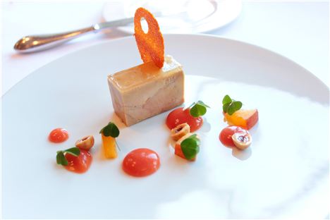 Terrine Of Goose Liver, Peaches And Cobnuts