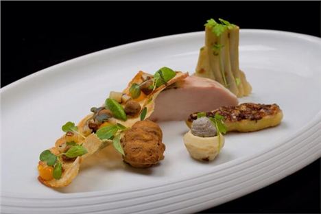 Truffle, potato, artichoke and poached chicken. All ingredients from within a 25 mile radius of Manchester