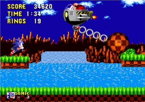 Sonic made a hasty reteat as Dr Robotnik dropped his balls