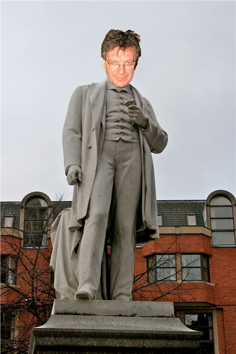 A statue isn't very Tony but thanks to John Bright in Albert Square for lending us his body