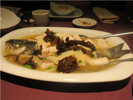 Seabass with bamboo shoots