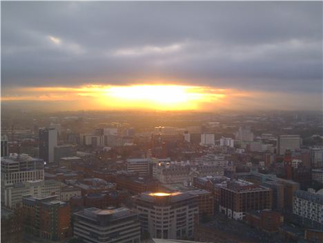 Dawn from Beetham Tower