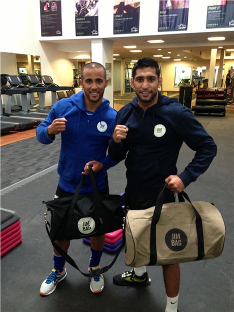 Amir Khan with his Jim Bag