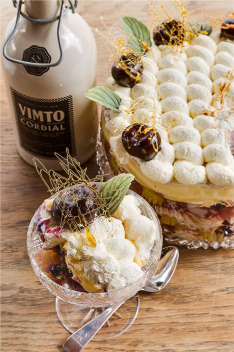 Vimto trifle