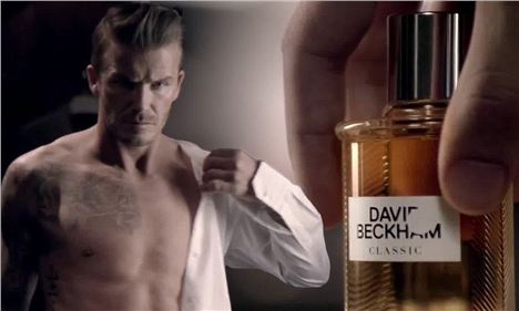Becks - always just about to take off or put on a shirt