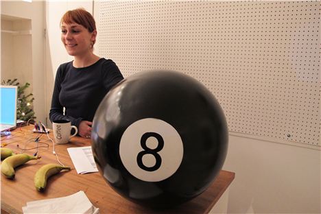 No event is complete without an oversized magic eight ball of course