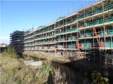 Islington Wharf Mews under construction