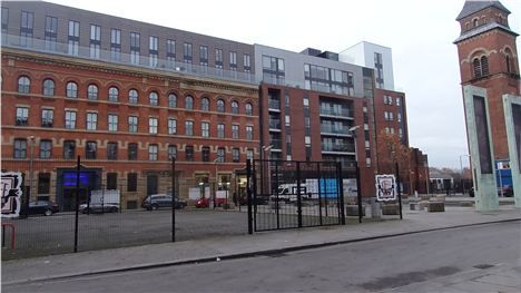 Looking Across Cutting Room Sq To The Ice Plant