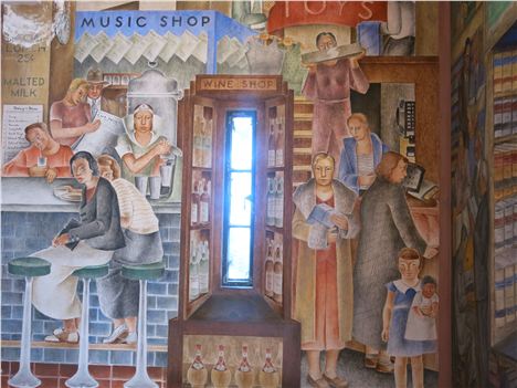 Depression Era Mural Inside Coit Tower